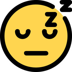 sleeping emoticon with z alphabets surrounding around