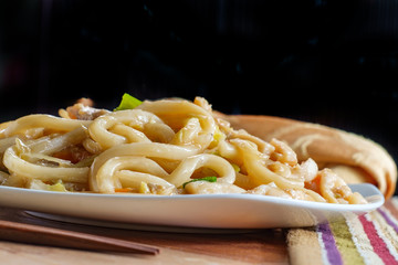 Pan Fried Udon Noodles