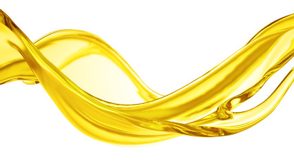 Splash oil 3d illustration, 3d rendering.