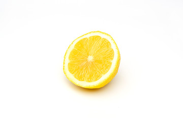 lemon slices isolated on white background.