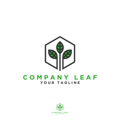   Simple leaf logos are linear style vector designs. - Vector