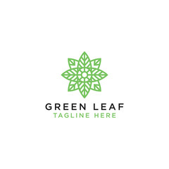   Simple leaf logos are linear style vector designs. - Vector