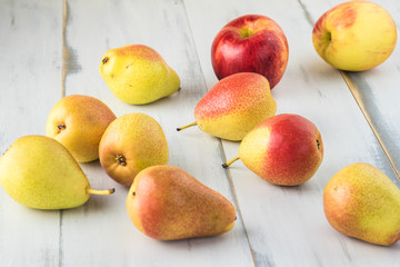 Beautiful  colorful ripe pears.