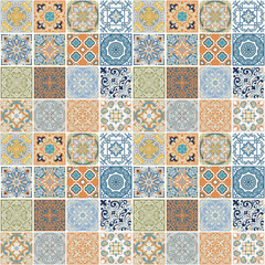 seamless pattern Geometrical design of squares. Printing fabric, wallpaper