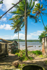 Fishermen's shacks by the water in Itapissuma - Pernambuco, Brazil