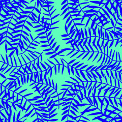 Fototapeta na wymiar tropical leaves seamless pattern. eps10 vector illustration. hand drawing