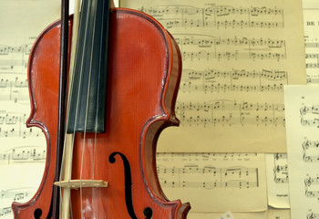 Fototapeta premium Violon et partitions