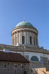 Fototapeta na wymiar Esztergom Basilica in Hungary on a hot summer day.