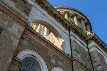 Obraz premium Esztergom Basilica in Hungary on a hot summer day.