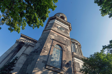 Obraz premium Esztergom Basilica in Hungary on a hot summer day.