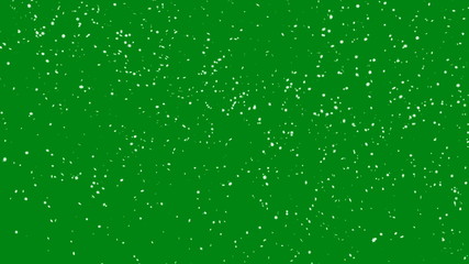 Gently falling snow on green screen for keying. Big and small snowflakes slowly dropping in the wind. Winter motion graphics as a background or overlay. 4k 3D illustration