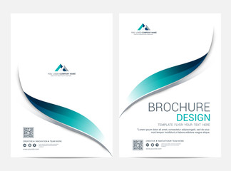 Brochure or flyer layout template, annual report cover design background