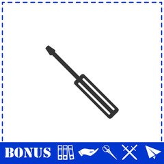 Obraz premium Screwdriver icon flat