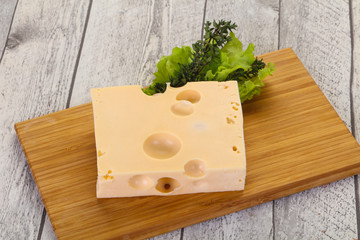Maasdam cheese brick