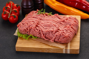 Raw turkey minced meat