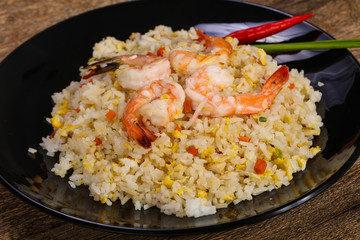 Thai style fried rice with prawn