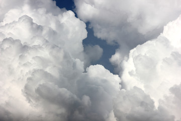 volumetric storm clouds in the sky