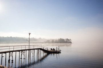Fototapeta premium pier at sunset
