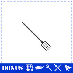 Pitchfork icon flat