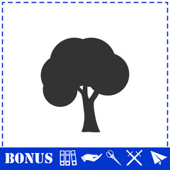 Tree icon flat
