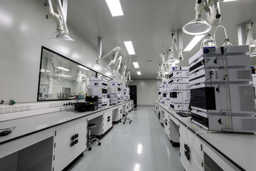 Drug manufacturing laboratory equipment.