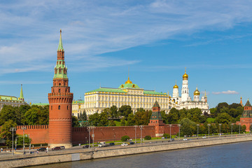 View of the Kremlin across the river. Moscow