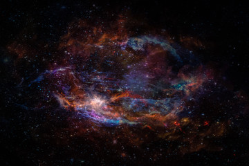 Fototapeta na wymiar Nebula, science fiction background. Elements of this image furnished by NASA.