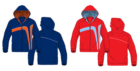 Vector illustration of sport hoodie jacket stock illustration
