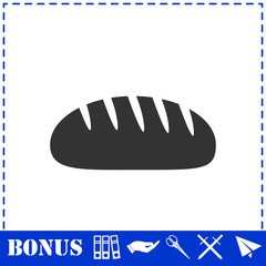 Bread icon flat