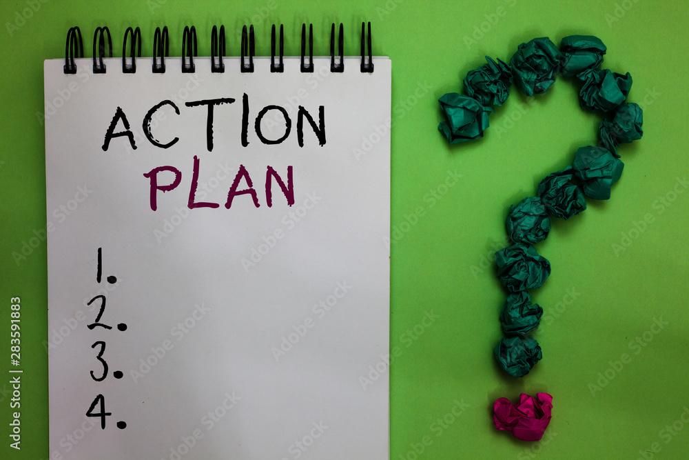 Poster text sign showing action plan. conceptual photo list of things or schedule to be made thia current y