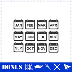 Calendar icon flat