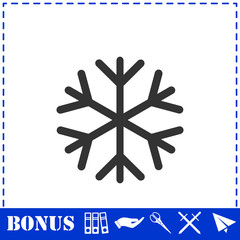 Snowflake icon flat