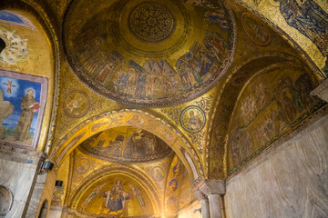 Fototapeta na wymiar Interior Of St. Mark's Basilica - Venice, Italy