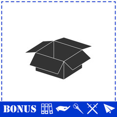 Open box icon flat