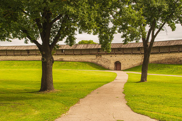 Kremlin in Pskov, Russia. Ancient fortress.