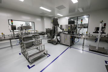 Drug manufacturing laboratory equipment.