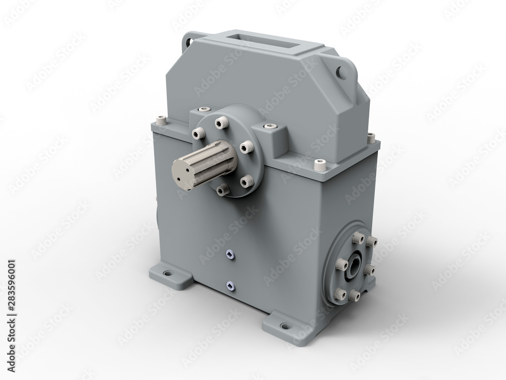 Poster 3d rendering - isolated gear worm reducer