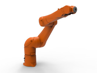 3D rendering - isolated robotic arm