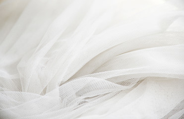 Wedding White Silk transparent fabric. Abstract soft chiffon texture background. Soft white chiffon...