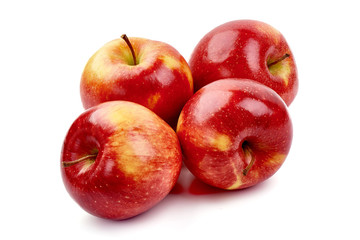 Fototapeta na wymiar Red delicious apples, isolated on white background