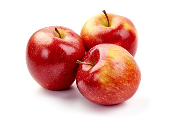 Fototapeta na wymiar Fresh Cameo apples, isolated on white background