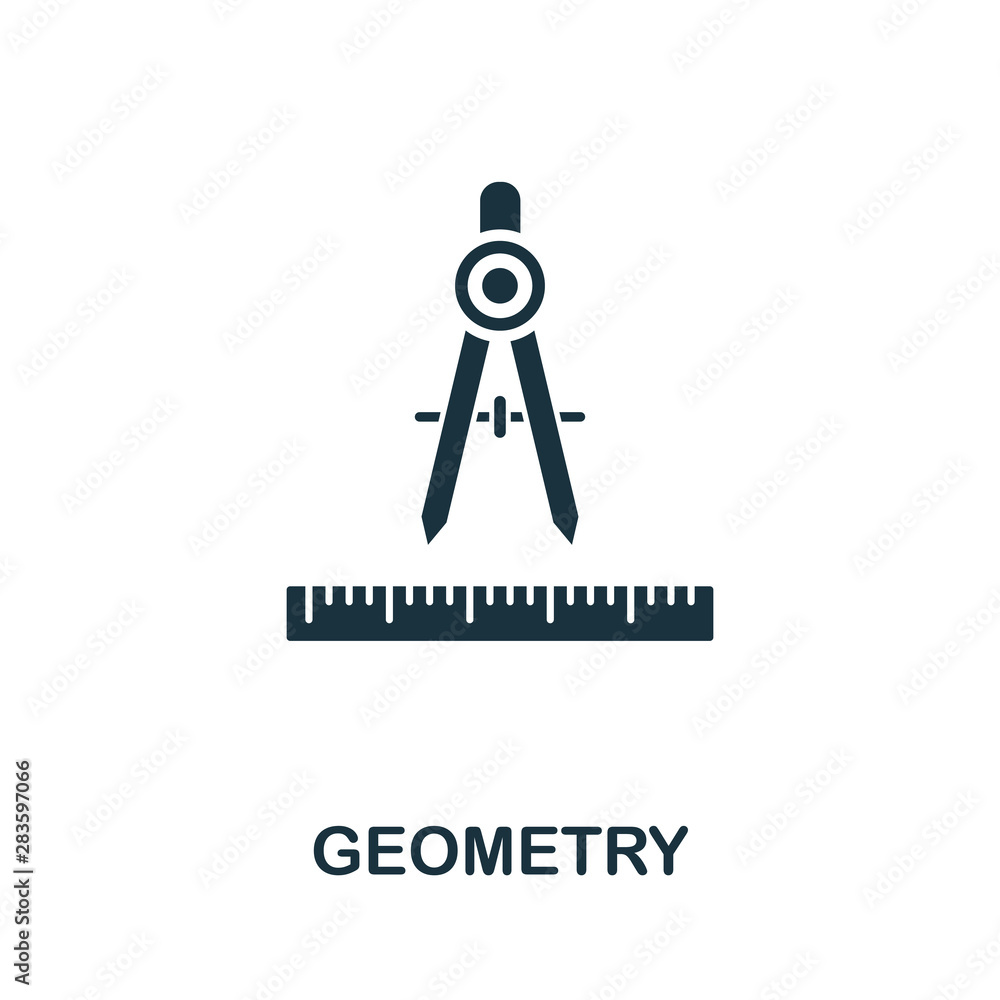 Aufkleber geometry vector icon symbol. creative sign from education icons collection. filled flat geometry ico