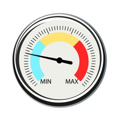 manometer,air gauge,pressure-gauge ,steam-gauge with numbers. flat design isolated on white. for...