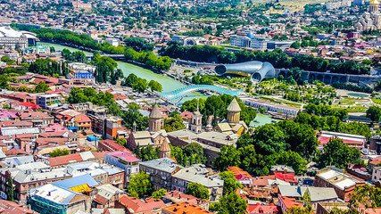 Aerial view of Tbilisi, Georgia