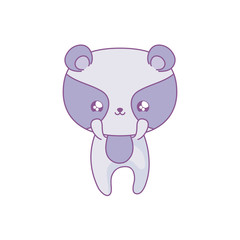 cute raccoon baby animal kawaii style