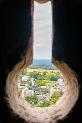 Fototapeta premium View through a window, key form