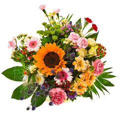 Bouquet of colorful  fresh flowers