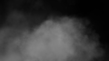 Fototapeta na wymiar Close up of steam smoke on black background. Smoke stock image.Smoke cloud. Fog clouds, smoky mist and realistic cloudy effect. Condensation smoke effects, ashes mist texture or toxic gas.