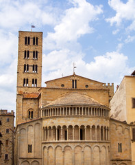 Fototapeta na wymiar Church of Santa Maria at Piazza Grande Arezzo