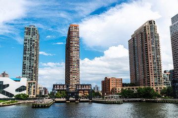 Skyline of skyscrapers in New York City, USA